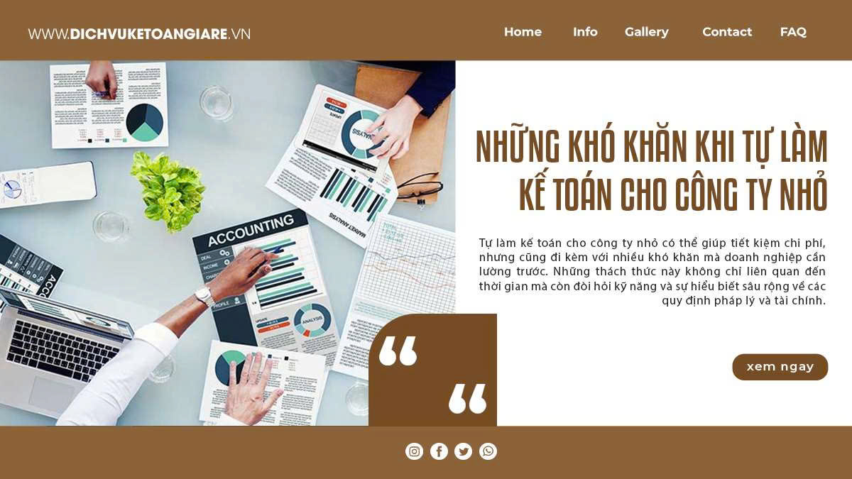 Những Khó Khăn Khi Tự Làm Kế Toán Cho Công Ty Nhỏ