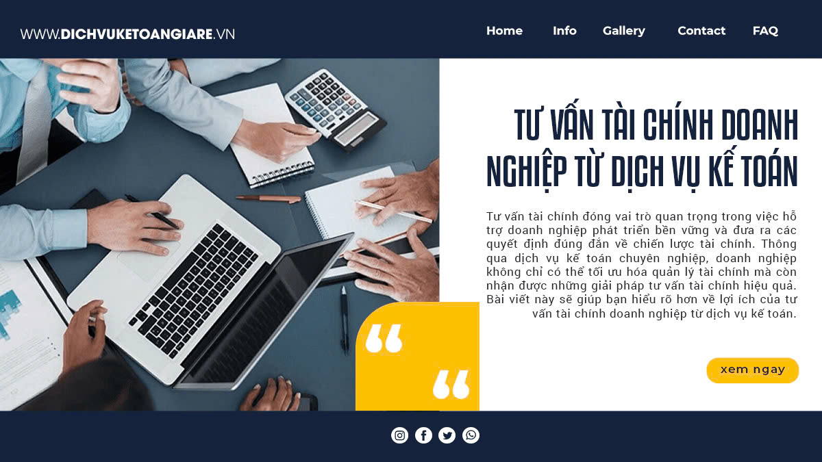 Tư vấn tài chính doanh nghiệp từ dịch vụ kế toán